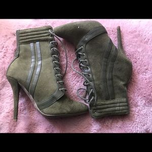 Stiletto Lace Up Booties